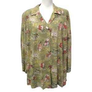 Clio II Vintage Asian Design Blouse Size 2X